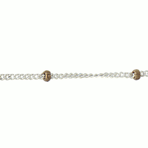 Fancy Satellite Copper Chain Sterling Silver