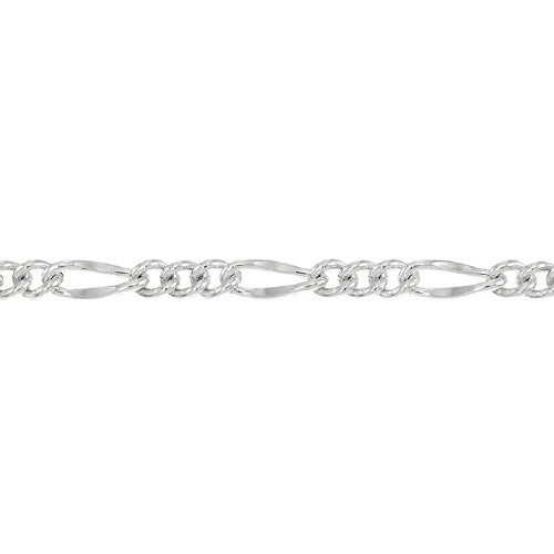 Dapped Figaro Chain 2.9 x 8mm - Sterling Silver