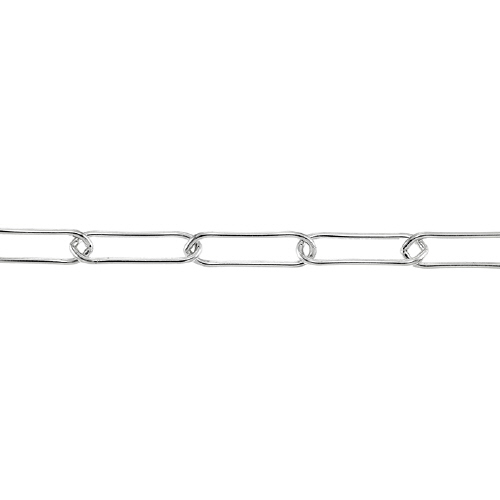 Fancy Rectangular Chain 5 x 17.8mm - Sterling Silver