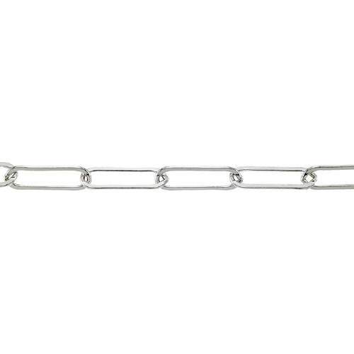 Fancy Rectangular Flat Chain 5 x 18mm - Sterling Silver