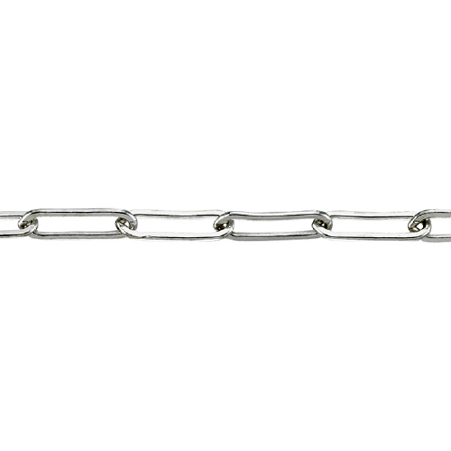Fancy Rectangular Flat Cable Chain 4 x 14mm - Sterling Silver
