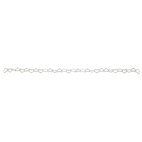 Heart Chain Flat 2.8 x 4mm - Sterling Silver