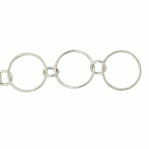 T Rnd & P Rnd link Chain - Sterling Silver