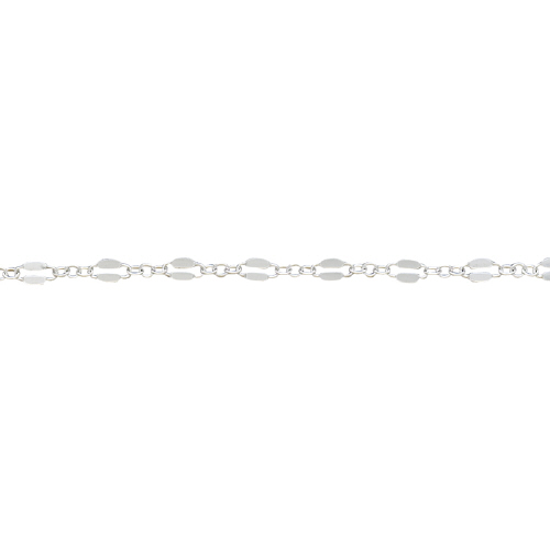 Long & Short Dapped Chain 2.3mm - Sterling Silver