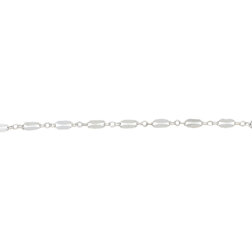Long & Short Dapped Chain 2.4mm - Sterling Silver