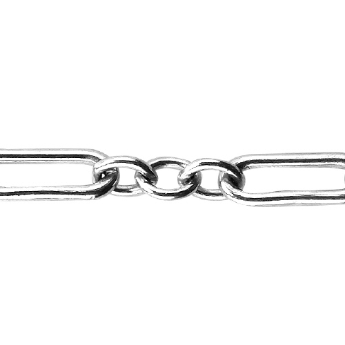 Long & Short Chain 3.1 x 9.2mm - Sterling Silver
