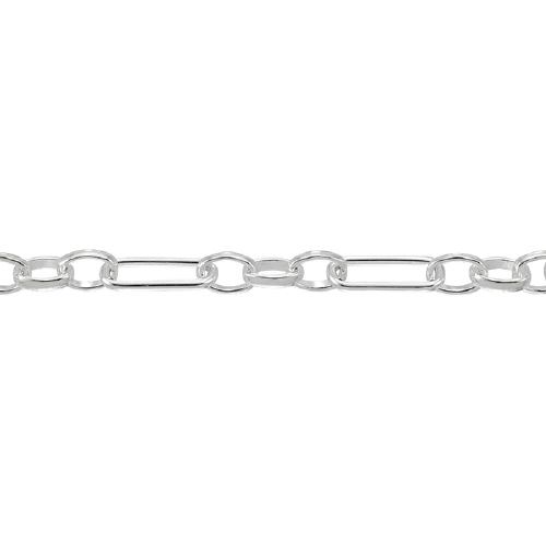 Long and Short Chain 5 x 13.1mm - Sterling Silver