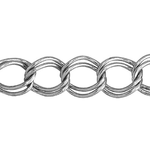 Parallel Curb Chain 6.2 x 7.1mm - Sterling Silver