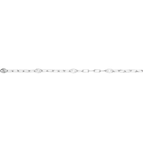 Starburst Chain 2.2 x 2.6mm with 2.1mm 5 paper clip links - Sterling Silver