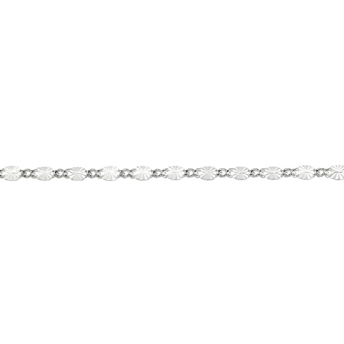 Starburst Chain 1.8mm Curb with 3.1 x 4.7 Starburst - Sterling Silver