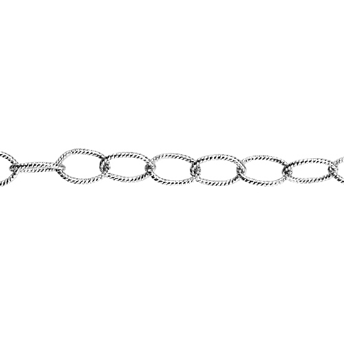 Textured Chain mm - 2.6 x 4.25mm - Sterling Silver