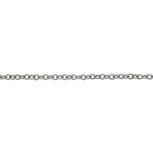 Textured Chain  2.1 x 2.8mm - Sterling Silver Oxidized