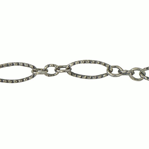 Textured Chain 4.1 x 7.6mm - Sterling Silver