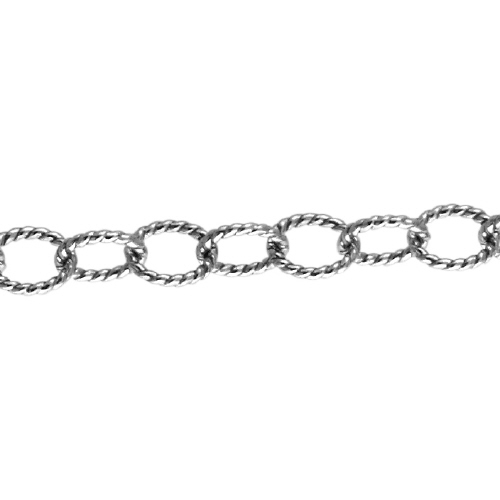 Textured Chain 3.65 x 4.6mm - Sterling Silver