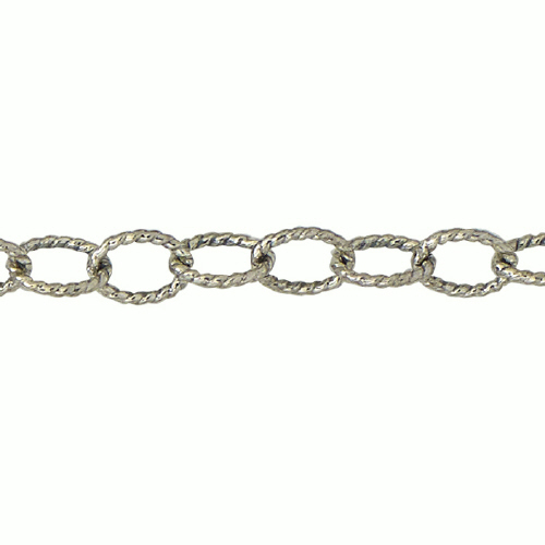 Textured Chain 3.65 x 4.6mm - Sterling Silver Oxidized