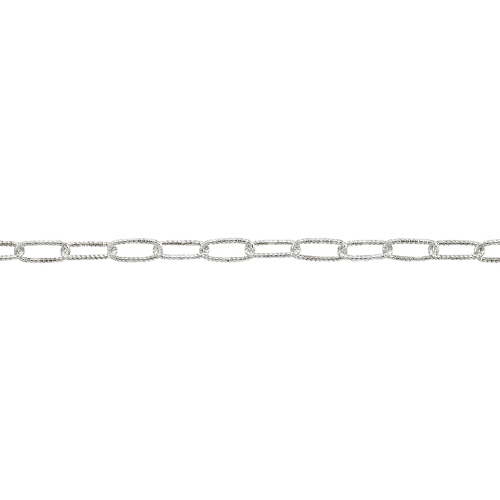 Textured Chain 2.4 x 5.7mm - Sterling Silver