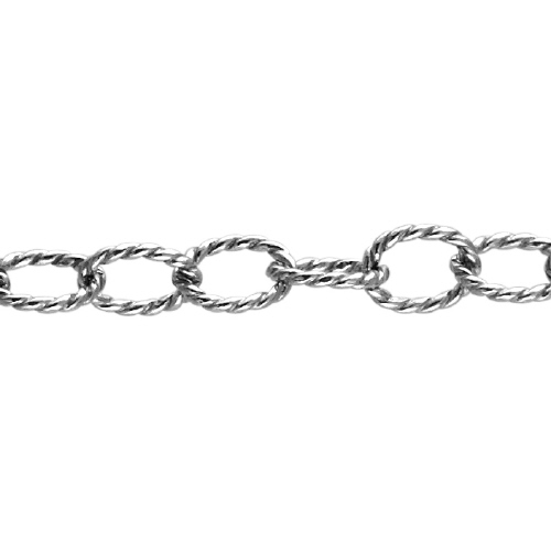 Textured Chain 4.1 x 5.6mm - Sterling Silver