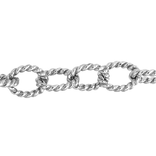 Textured Chain 5.4 x 6.9mm - Sterling Silver