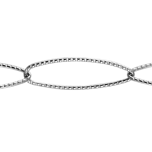 Textured Chain 5.65 x 17.2mm - Sterling Silver