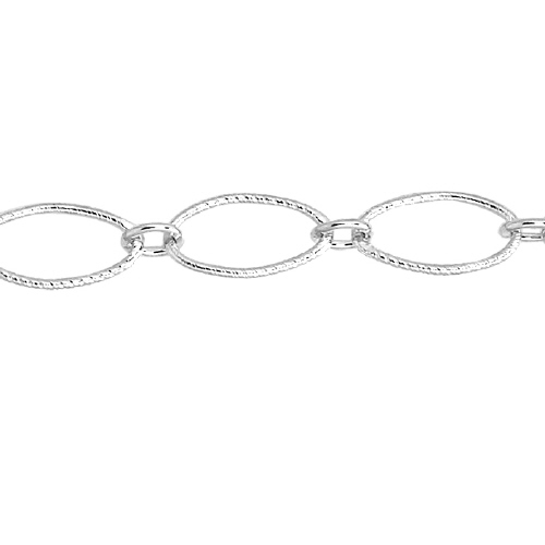 Textured Chain 4.4 x 7.7mm - Sterling Silver