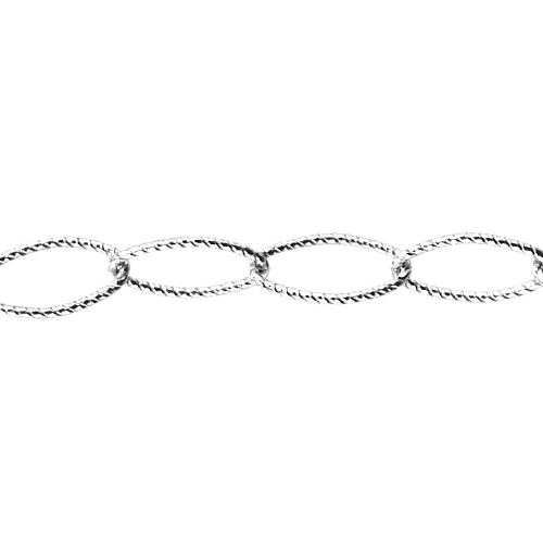 Textured Chain 4.4 x 7.7mm - Sterling Silver