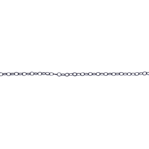 Cable Chain 1.4 x 1.8mm - Sterling Silver Black Diamond
