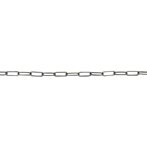 Fancy Cable Chain 1.8 x 5.3mm - Sterling Silver Black Diamond