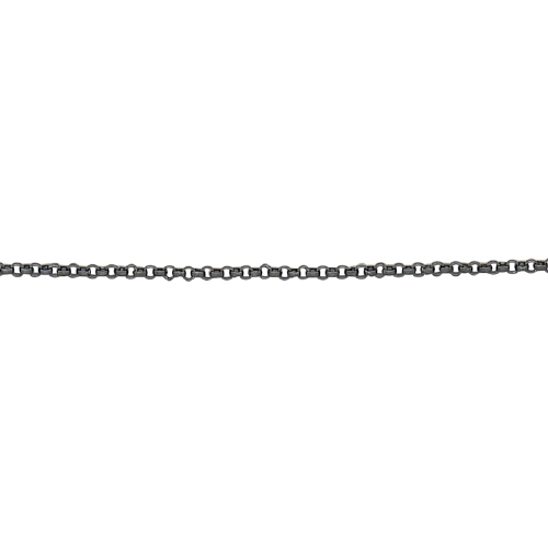 Rolo Chain 1.5mm - Sterling Silver Black Diamond