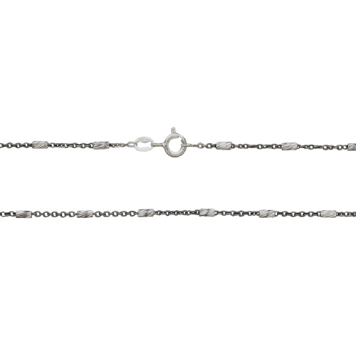 Satellite Chain with Sterling Silver  Diamond Cut Beads 18