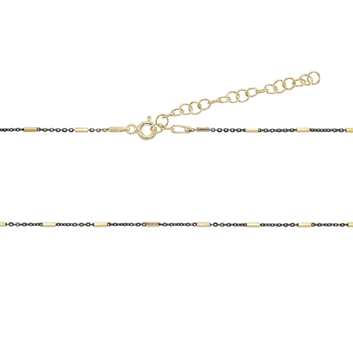 1mm Chain with 1.2 x 3.2 Gold Plated Bar 16