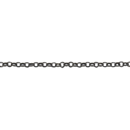Rolo Chain 2.2mm - Sterling Silver Black Rhodium Plated