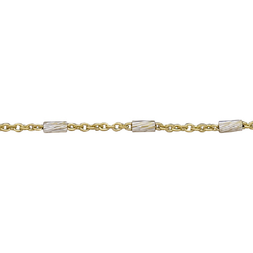 Bar Chain 1.04 x 1.8mm - Sterling Silver Gold Plated