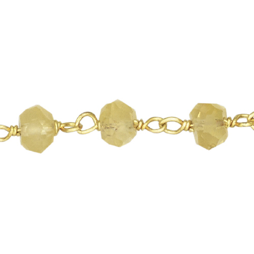 Citrine Chain - Sterling Silver Gold Plated