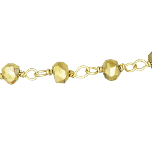 Gold Pyrite Chain - Sterling Silver Gold Plated