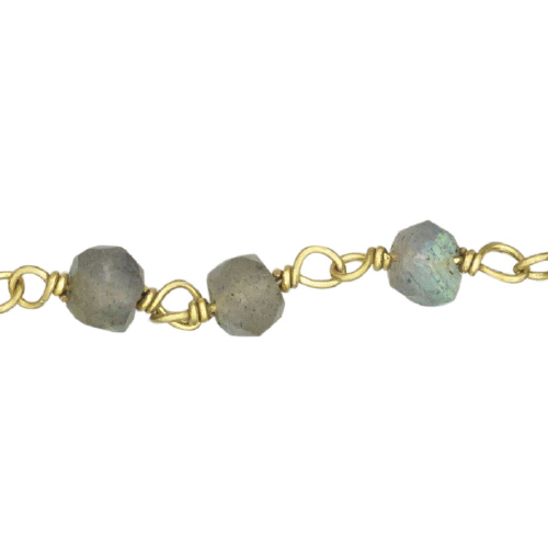 Labradorite Chain - Sterling Silver Gold Plated