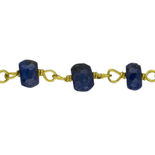 Sapphire Chain - Sterling Silver Gold Plated