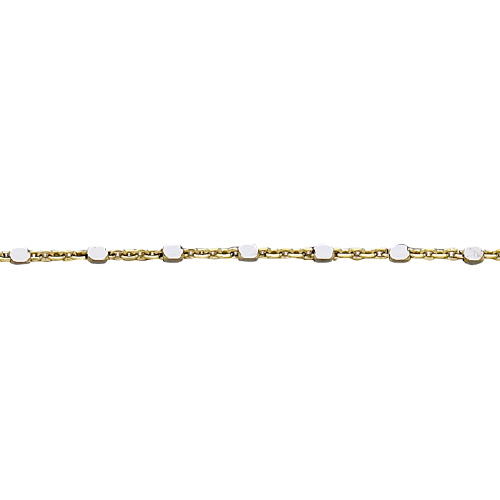 Satellite Chain with Sterling Silver  Diamond Cut Beads  1 x 1.4mm - Sterling Silver Gold Plated