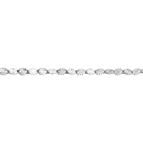 Starburst Chain 3.1 x 4.7mm - Sterling Silver Rhodium Plated