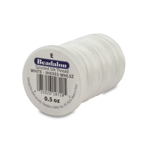 White Silk Spooled Thread - Size E