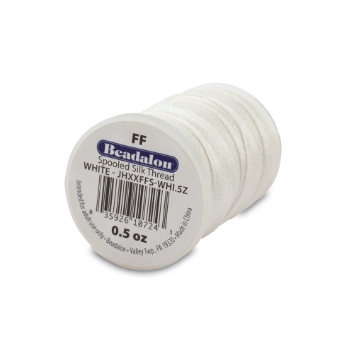 White Silk Spooled Thread - Size FF