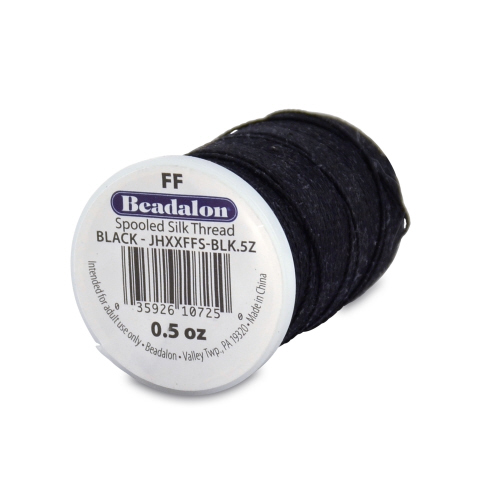 Black Silk Spooled Thread - Size FF