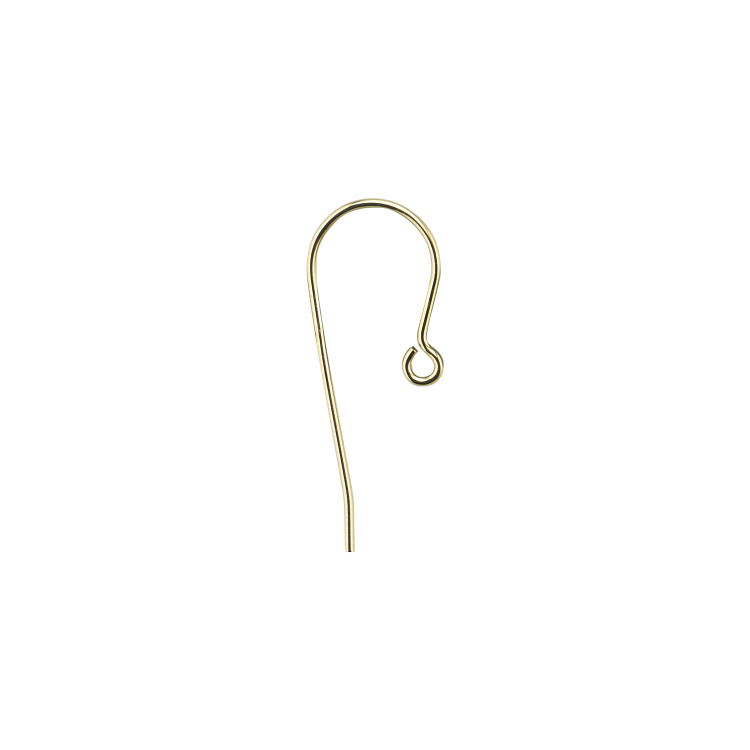French Earwires - Plain  - 14 Karat Gold