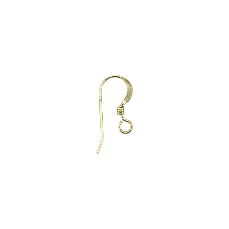 French Earwires - Coil  - 14 Karat Gold