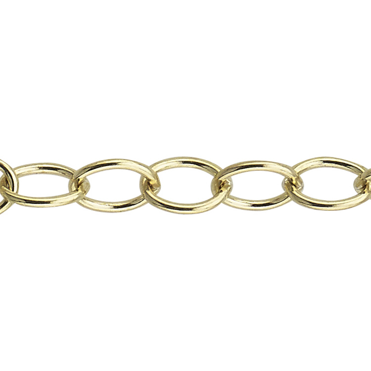 Cable Chain 4.65 x 6mm - 14 Karat Gold