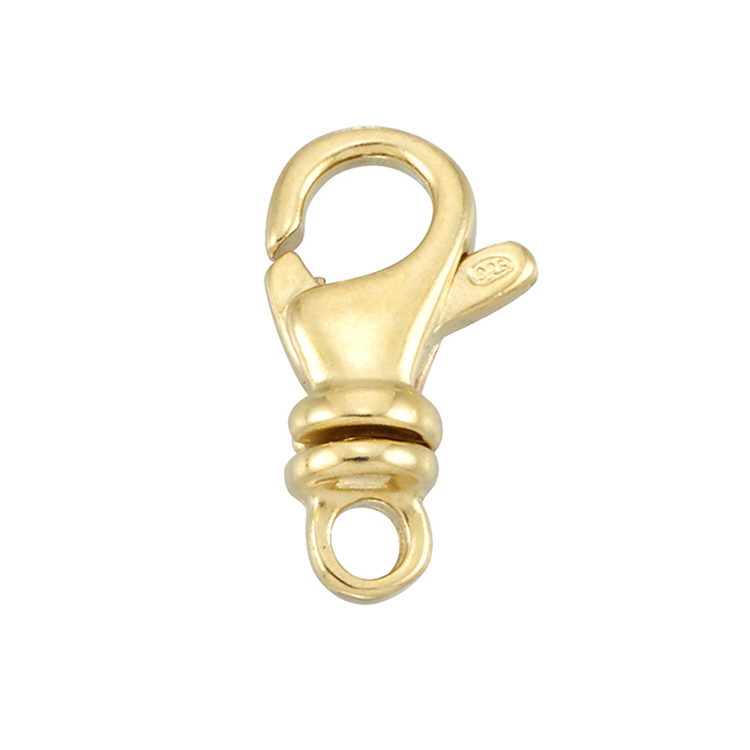 4.5x10.5mm Swivel Lobster Clasps   - Sterling Silver Gold Plated