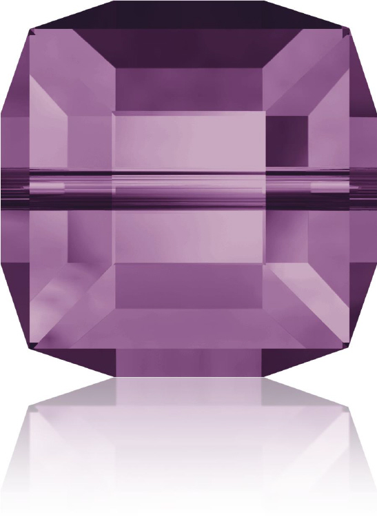 5601 Cube - 4mm Swarovski Crystal - LIGHT AMETHYST
