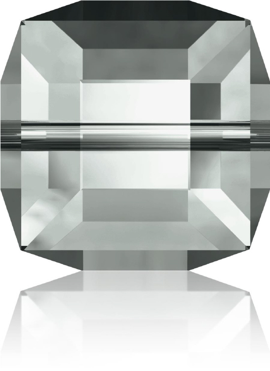 5601 Cube - 4mm Swarovski Crystal - BLACK DIAMOND