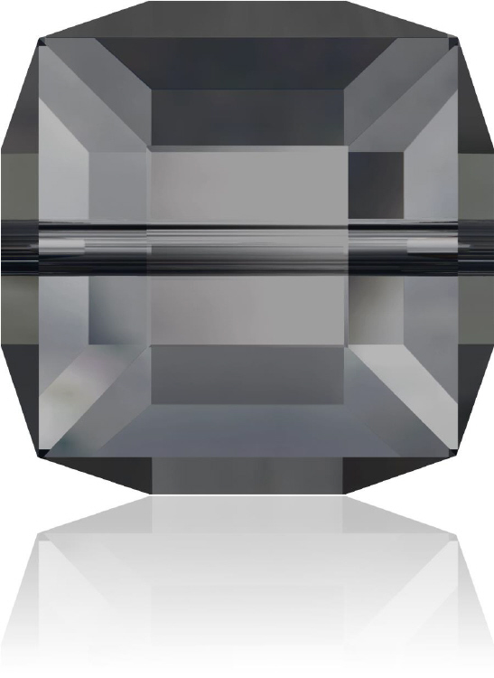 5601 Cube - 4mm Swarovski Crystal - CRYSTAL SILVER NIGHT