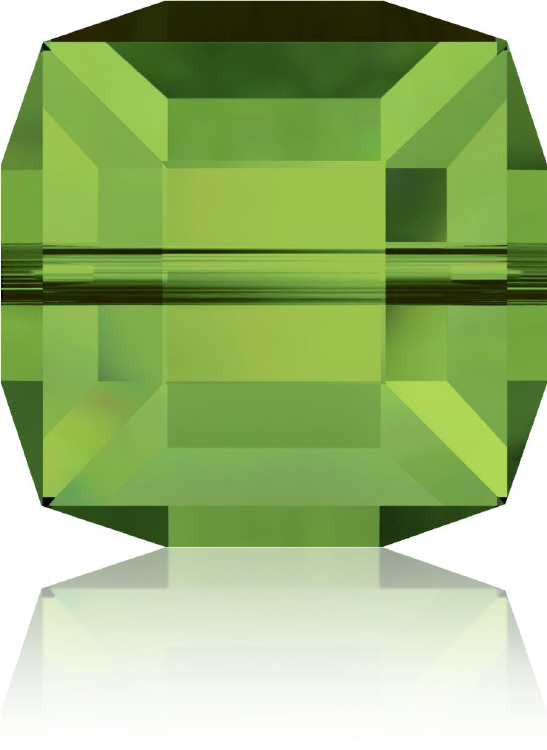 5601 Cube - 4mm Swarovski Crystal - DARK MOSS GREEN
