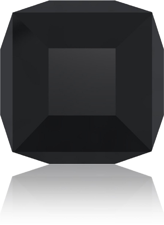 5601 Cube - 4mm Swarovski Crystal - JET